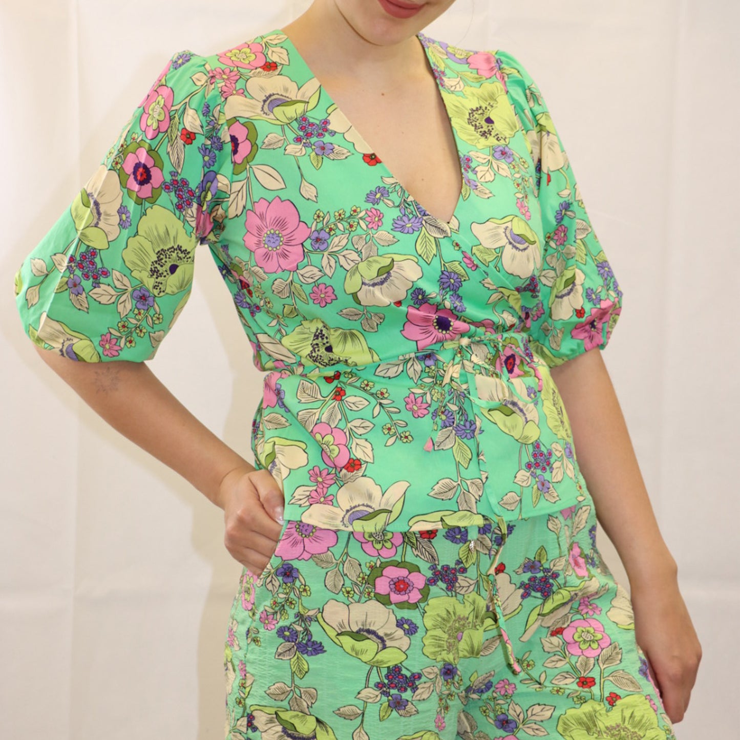 Blümchen-Bluse aus Baumwolle