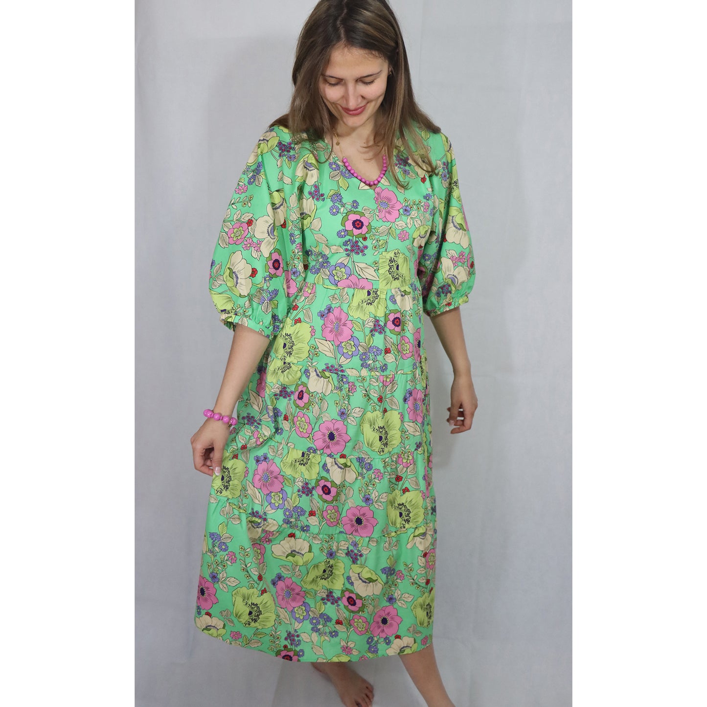 Blumenkleid aus Baumwolle