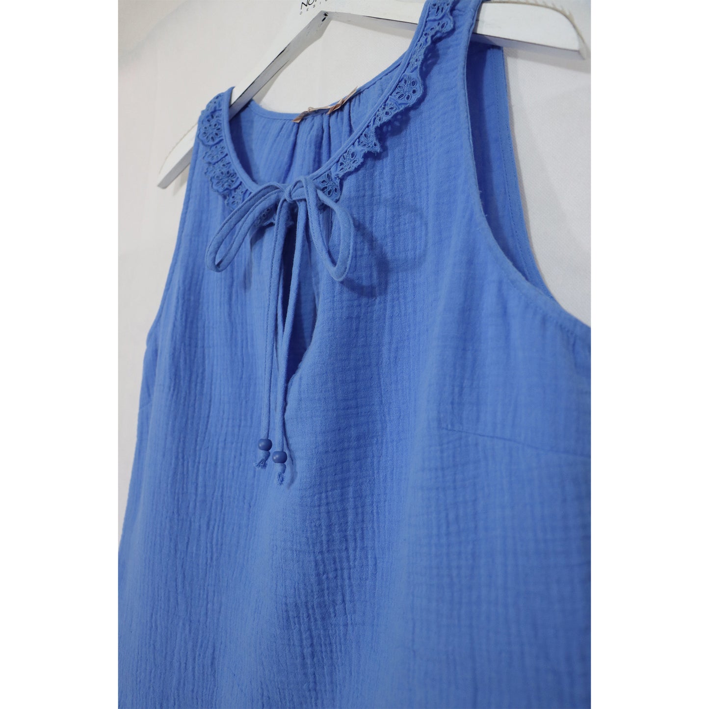 Ärmellose Bluse aus Baumwolle