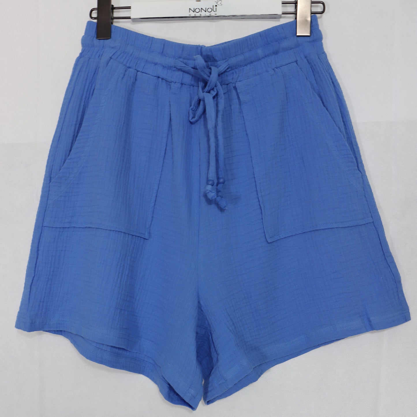 Blaue Baumwoll-Shorts